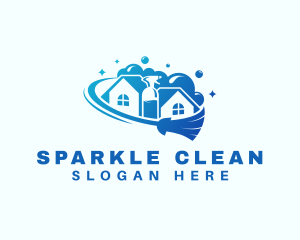 Cleaning - Cleaning House Sanitation logo design