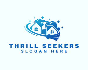 Cleaning House Sanitation logo design