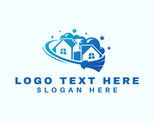 Clean - Cleaning House Sanitation logo design