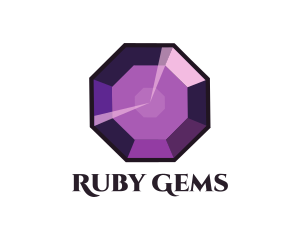 Ruby - Purple Gem Jewelry logo design