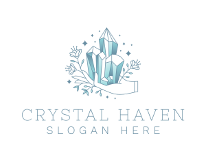 Luxe Gemstone Hand logo design