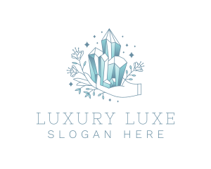 Luxe Gemstone Hand logo design