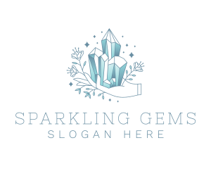 Luxe Gemstone Hand logo design