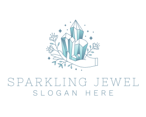 Luxe Gemstone Hand logo design