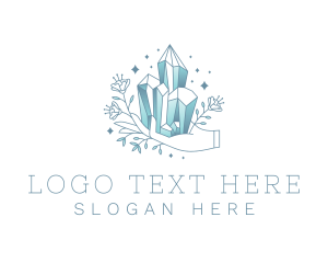 Flower - Luxe Gemstone Hand logo design