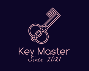 Unlock - Minimalist Security Key logo design