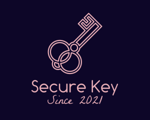 Minimalist Security Key  logo design