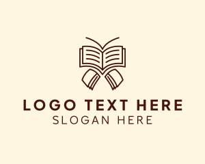 Article - Butterfly Book  Reading logo design