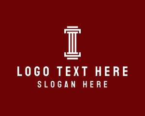 Temple - Insurance Pillar Letter I logo design