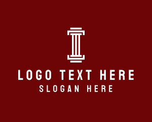 Museum - Insurance Pillar Letter I logo design