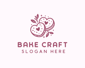 Cookie Floral Heart logo design