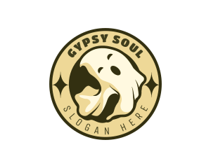 Cute Ghost Spirit logo design