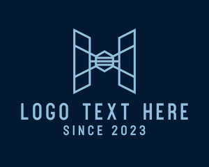 Technology - Minimalist Satellite Letter H logo design