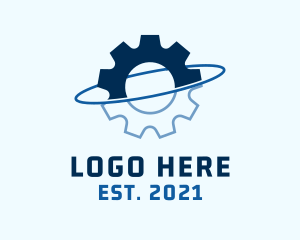 Repair - Engineering Gear Orbit logo design