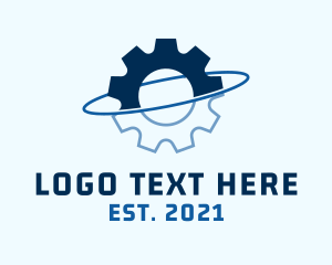 Machine - Engineering Gear Orbit logo design