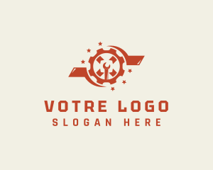 Auto Repair - Mechanic Wrench Gear logo design