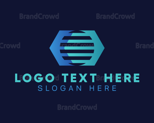 Digital Hexagon Circle Logo