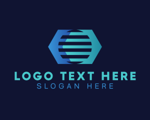 Digital Hexagon Circle  Logo