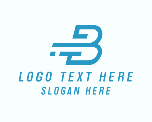 Quick - Express Letter B logo design