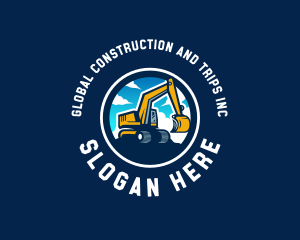 Excavation - Industrial Digging Machine logo design