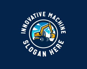 Machine - Industrial Digging Machine logo design