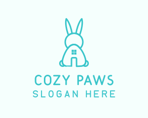 Blue Bunny House  logo design