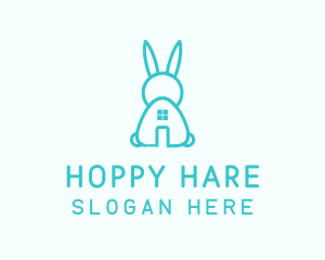 Blue Bunny House  logo design