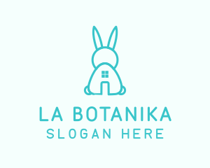 Blue Bunny House  logo design