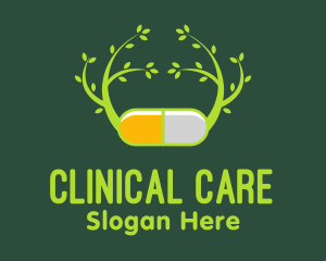 Herbal Medicine Capsule  logo design