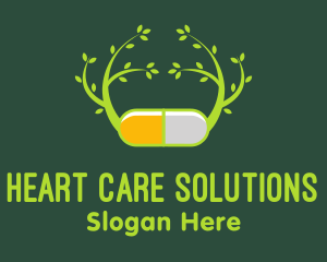 Herbal Medicine Capsule  logo design