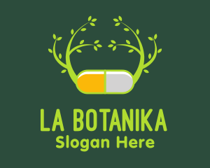 Herbal Medicine Capsule  logo design