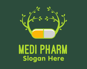 Pharmacology - Herbal Medicine Capsule logo design