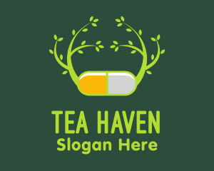 Herbal Medicine Capsule  logo design