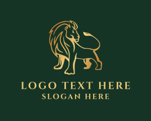 Silhouette - Wild Lion Safari logo design