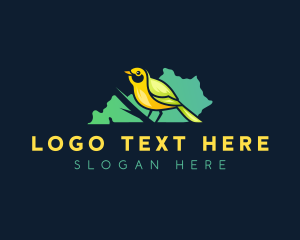 Map - Warbler Bird Kentucky logo design