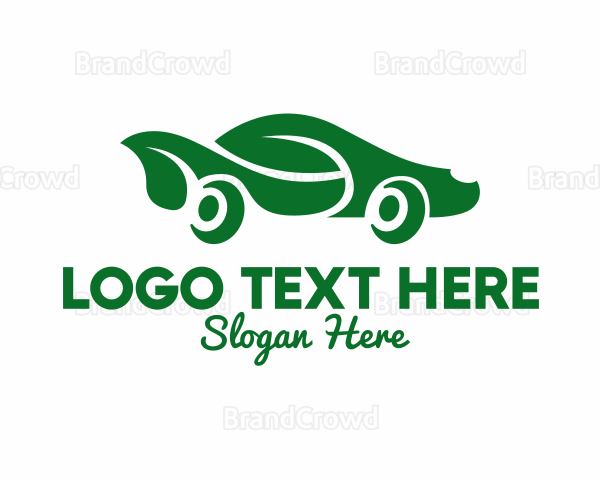 Green Eco Car Logo