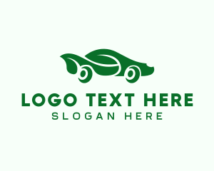 Green Eco Car logo design