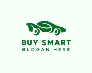 Green Eco Car logo design