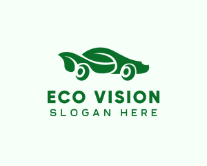 Green Eco Car logo design