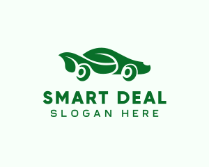 Green Eco Car logo design