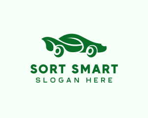 Green Eco Car logo design