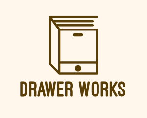 Drawer - Book Office Cabinet logo design