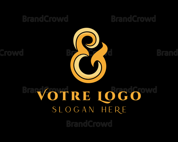 Luxury Ampersand Lettering Logo