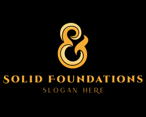 And - Luxury Ampersand Lettering logo design