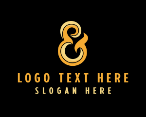 Luxury Ampersand Lettering logo design