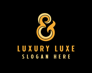 Luxury Ampersand Lettering logo design