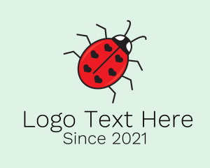 Pesticide - Ladybug Heart Mascot logo design
