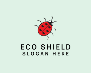 Pesticide - Ladybug Heart Insect logo design