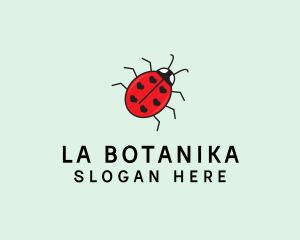 Ladybug Heart Insect logo design