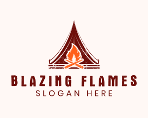 Outdoor Campfire Tent logo design